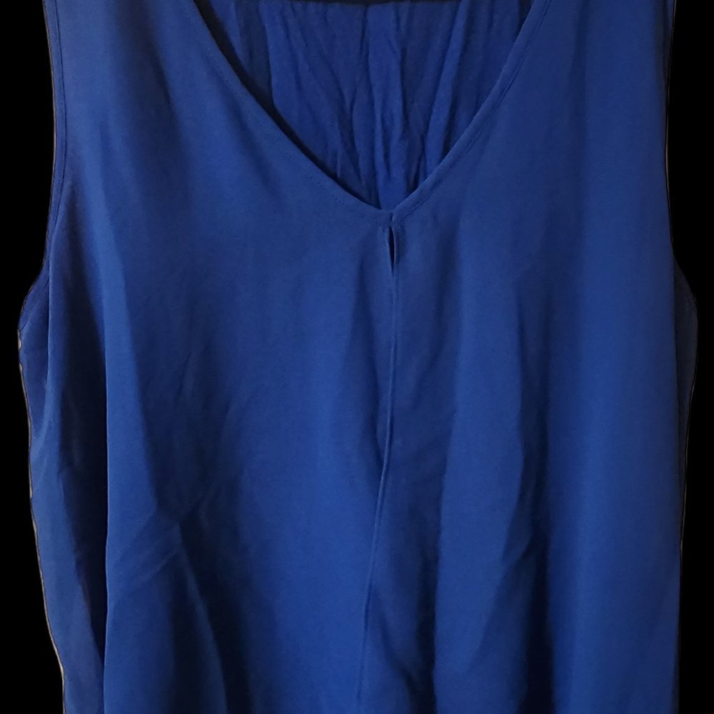 By&By Double Layer Sleeveless Blouse Blue L